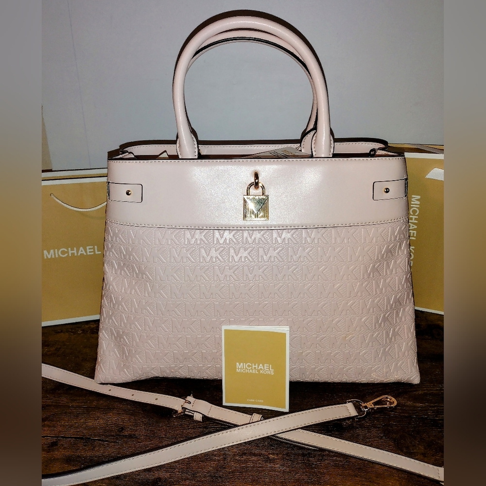 Michael Kors NEW Gramercy Powder Blush Pink Satchel
